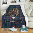 1stScotland Premium Blanket - Agnew Tartan Crest Blanket A7 | 1stScotland.com