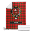 1stScotland Premium Blanket - Adair Tartan Crest Blanket A7