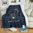 1stScotland Premium Blanket - Arbuthnot Tartan Crest Blanket A7 | 1stScotland.com