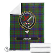1stScotland Premium Blanket - Adam Tartan Crest Blanket A7