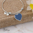 1stScotland Jewelry - Mackay Blue Tartan Heart Bangle A7 | 1stScotland