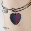1stScotland Jewelry - Urquhart Broad Red Ancient Tartan Heart Bangle A7 | 1stScotland