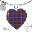 1stScotland Jewelry - Chisholm Hunting Modern Tartan Heart Bangle A7 | 1stScotland