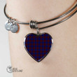 1stScotland Jewelry - Home Modern Tartan Heart Bangle A7 | 1stScotland