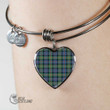 1stScotland Jewelry - Macdonnell Of Glengarry Ancient Tartan Heart Bangle A7 | 1stScotland