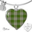 1stScotland Jewelry - Cunningham Dress Green Dancers Tartan Heart Bangle A7 | 1stScotland