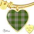 1stScotland Jewelry - Cunningham Dress Green Dancers Tartan Heart Bangle A7 | 1stScotland
