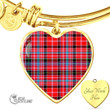 1stScotland Jewelry - Aberdeen District Tartan Heart Bangle A7 | 1stScotland