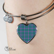 1stScotland Jewelry - Pitcairn Hunting Tartan Heart Bangle A7 | 1stScotland
