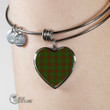 1stScotland Jewelry - Maxwell Hunting Tartan Heart Bangle A7 | 1stScotland