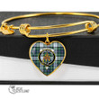1stScotland Jewelry - MacKenzie Dress Ancient Clan Tartan Crest Heart Bangle A7 | 1stScotland