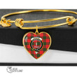 1stScotland Jewelry - Erskine Modern Clan Tartan Crest Heart Bangle A7 | 1stScotland
