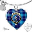 1stScotland Jewelry - McKerrell Clan Tartan Crest Heart Bangle A7 | 1stScotland