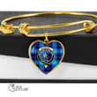 1stScotland Jewelry - McKerrell Clan Tartan Crest Heart Bangle A7 | 1stScotland