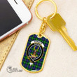 1stScotland Jewelry - Gordon Modern Clan Tartan Crest Dog Tag with Swivel Keychain A7 | 1stScotland