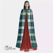 1stScotland Clothing - Campbell Dress Clan Tartan Crest Unisex Hooded Cloak A7