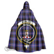 1stScotland Clothing - Dunlop Modern Clan Tartan Crest Unisex Hooded Cloak A7 | 1stScotland