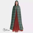 1stScotland Clothing - SCOTT GREEN ANCIENT Tartan Unisex Hooded Cloak A7