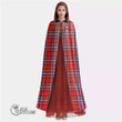 1stScotland Clothing - MacFarlane Modern Clan Tartan Crest Unisex Hooded Cloak A7
