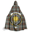 1stScotland Clothing - MacLeod of Harris Weathered Clan Tartan Crest Unisex Hooded Cloak A7 | 1stScotland