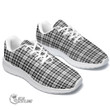 1stScotland Shoes - Scott Black White Modern Tartan Air Running Shoes A7
