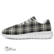 1stScotland Shoes - Menzies Black White Ancient Tartan Air Running Shoes A7
