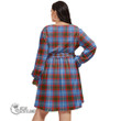 1stScotland Women's Clothing - Gayre Clan Tartan Crest Women's V-neck Dress With Waistband A7