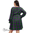 1stScotland Women's Clothing - Morrison Modern Tartan Women's V-neck Dress With Waistband A7