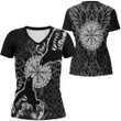 1stScotland Clothing - Viking Raven and Compass - V-neck T-shirt A95 | 1stScotland