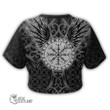 1stScotland Clothing - Viking Raven and Compass - Croptop T-shirt A95 | 1stScotland