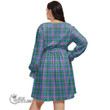 1stScotland Women's Clothing - Ralston Tartan Women's V-neck Dress With Waistband A7