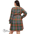 1stScotland Women's Clothing - Campbell of Breadalbane Modern Clan Tartan Crest Women's V-neck Dress With Waistband A7