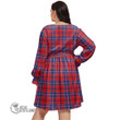1stScotland Women's Clothing - Wishart Dress Tartan Women's V-neck Dress With Waistband A7