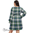 1stScotland Women's Clothing - Gordon Dress Ancient Tartan Women's V-neck Dress With Waistband A7