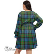 1stScotland Women's Clothing - Newlands of Lauriston Tartan Women's V-neck Dress With Waistband A7