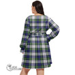 1stScotland Women's Clothing - Gordon Dress Modern Tartan Women's V-neck Dress With Waistband A7