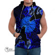 1stScotland Clothing - Viking Raven and Compass - Blue Version - Sleeveless Hoodie A95 | 1stScotland