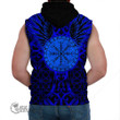 1stScotland Clothing - Viking Raven and Compass - Blue Version - Sleeveless Hoodie A95 | 1stScotland