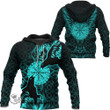 1stScotland Clothing - Viking Raven and Compass - Cyan Version - Hoodie A95 | 1stScotland