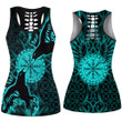 1stScotland Clothing - Viking Raven and Compass - Cyan Version - Hollow Tank Top A95 | 1stScotland
