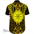 1stScotland Clothing - Viking Raven and Compass - Gold Version - Short Sleeve Shirt A95 | 1stScotland