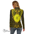 1stScotland Clothing - Viking Raven and Compass - Gold Version - Women's Stretchable Turtleneck Top A95 | 1stScotland