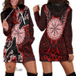1stScotland Clothing - Viking Raven and Compass - Red Version - Hoodie Dress A95 | 1stScotland