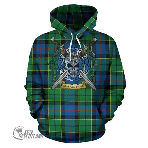 1stScotland - Forsyth Ancient Tartan Hoodie Celtic Scottish Warrior A79