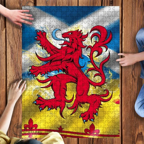 1stScotland Puzzle - Puzzle - Scotland Thistle Rampant Lion & Royal Banner A02