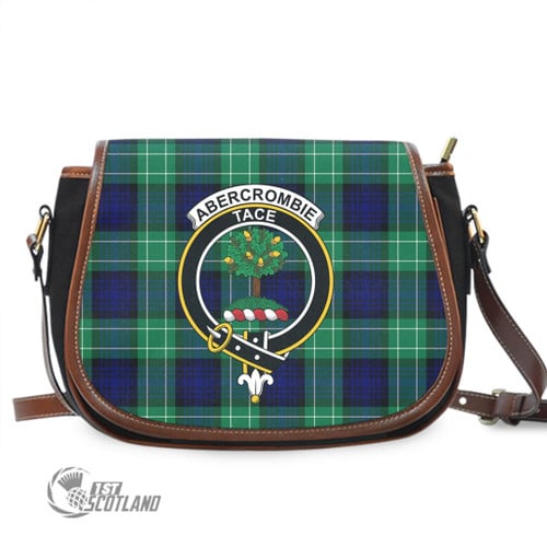 1stScotland Bag - Abercrombie Clan Tartan Crest Saddle Bag A7