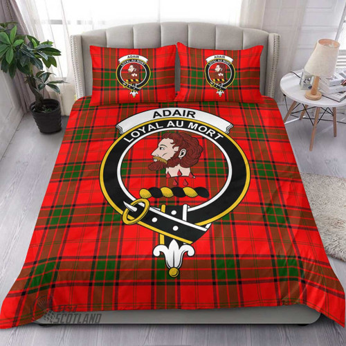 1stScotland Duvet Cover - Adair Clan Tartan Crest Bedding Set A7