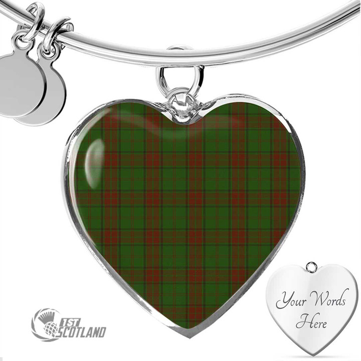 1stScotland Jewelry - Maxwell Hunting Tartan Heart Bangle A7 | 1stScotland