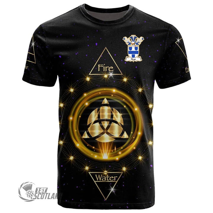 1stScotland Tee - Heys Family Crest T-Shirt - Celtic Wiccan Fire Earth Water Air A7 | 1stScotland