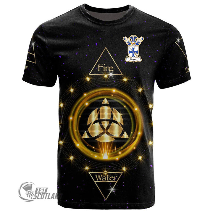 1stScotland Tee - Deans Family Crest T-Shirt - Celtic Wiccan Fire Earth Water Air A7 | 1stScotland